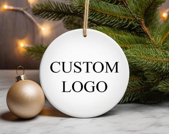 Custom Logo Ornament, Company Logo Ornament, Custom Design Christmas Gift, Personalized Ornament, Logo Ornament