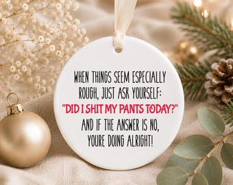 Did I shit my pants today Ornament, Coworker Ornament, White Elephant Gift, Gift Exchange, Work Friend Gift, Secret Santa