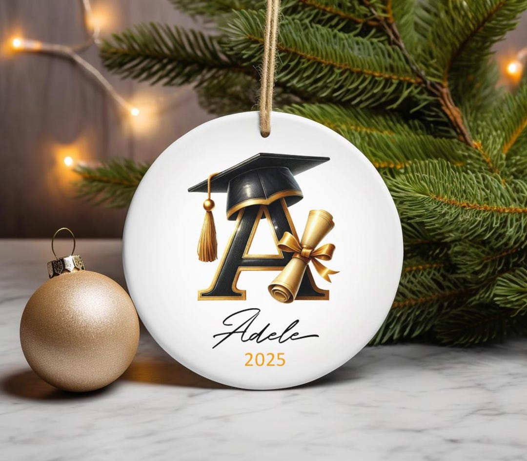 Personalized Graduation Christmas Ornament, Class of 2025 Ornament ...