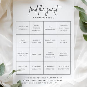 Wedding Bingo | Wedding Table Games, Wedding Games, Reception Games, Bundle, Trivia Quiz | Advice for Newly Weds | Guess Who