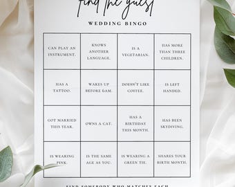 Wedding Bingo | Wedding Table Games, Wedding Games, Reception Games, Bundle, Trivia Quiz | Advice for Newly Weds | Guess Who