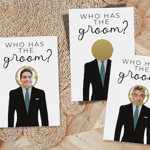 Qui a le marié ? / Jeu à gratter Find the Groom, Jeux d'enterrement de vie de jeune fille, EVJF, Jeux de douche nuptiale