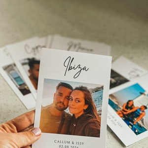 Polaroid-Style Photo Table Numbers & Name Cards for Wedding Seating Plan | Printed Album Signage
