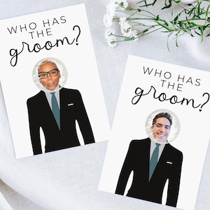 Qui a le marié ? / Jeu à gratter Find the Groom, Jeux d'enterrement de vie de jeune fille, EVJF, Jeux de douche nuptiale
