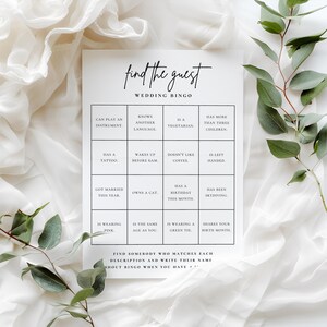Wedding Table Games, Wedding Games, Reception Games, Bundle, Wedding Bingo | Trivia Quiz | Advice for Newly Weds | Guess Who Find the Guest Bingo