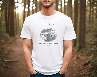 Camisetas gráficas - Camiseta de naturaleza para hombre - Camiseta de montaña - Camiseta de senderismo - Camiseta de ciclismo para hombre/unisex