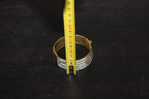 Bracciale Vintage Artigianale in Ottone e Osso 1980 India View 4