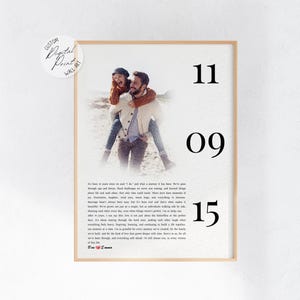 Voeux d'anniversaire de mariage, idée cadeau photo, cadeau d'anniversaire, impression aquarelle personnalisée, lui et elle vœux, impression numérique de vœux, art mural vœux