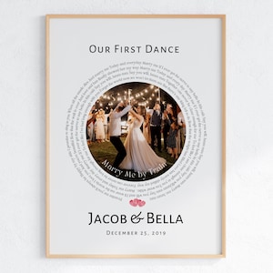 Custom Song Lyrics Print, Our Song Custom Print, Wedding Gift, Paper Anniversary Gift Music Wall Art, First Dance, Wedding Song, Digital Art