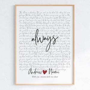Custom Wedding Song Lyrics First Anniv Gift, Personalised First Dance Song Lyrics Print, Digital Personalised Gift, Anniversary Gift For Her