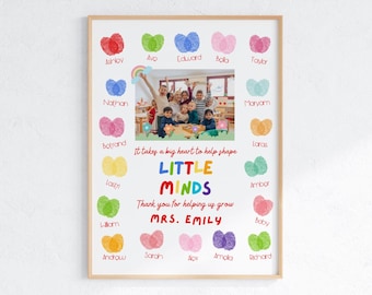Thumbprint Teacher Appreciation Gift: Personalized Class Keepsake (Digital Download)