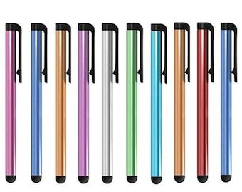 Colorful Stylus Pen Set - Universal Capacitive Touchscreen, 12 Pcs