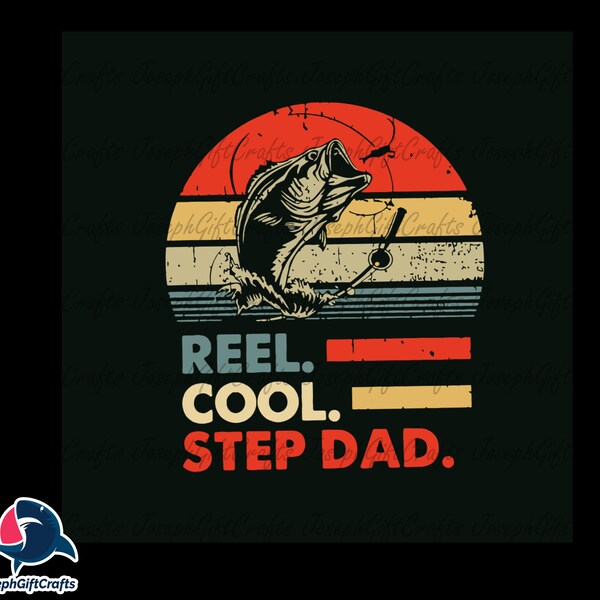 Reek Cool Step Dad Vintage Sunset Svg, Fathers Day Svg, Fathers Day Gift Svg, Dad Svg, Step Dad Svg Instant Download