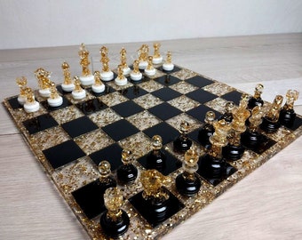 Unique chess pieces | Best gift for friend | Luxury chess sets | Custom chess set with chessboard | Size of King 7cm (2.75 inches)