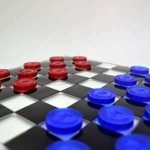 Resin chess and checkers set | Checkers pieces | Checkers game for kids | Checkers boards | Classic checkers game sets | Stackable draughts