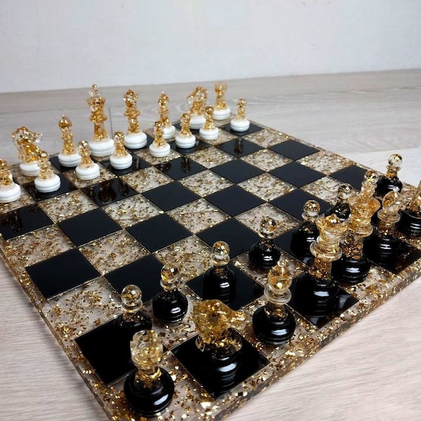 Unique chess pieces | Best gift for friend | Luxury chess sets | Custom chess set with chessboard | Size of King 7cm (2.75 inches)