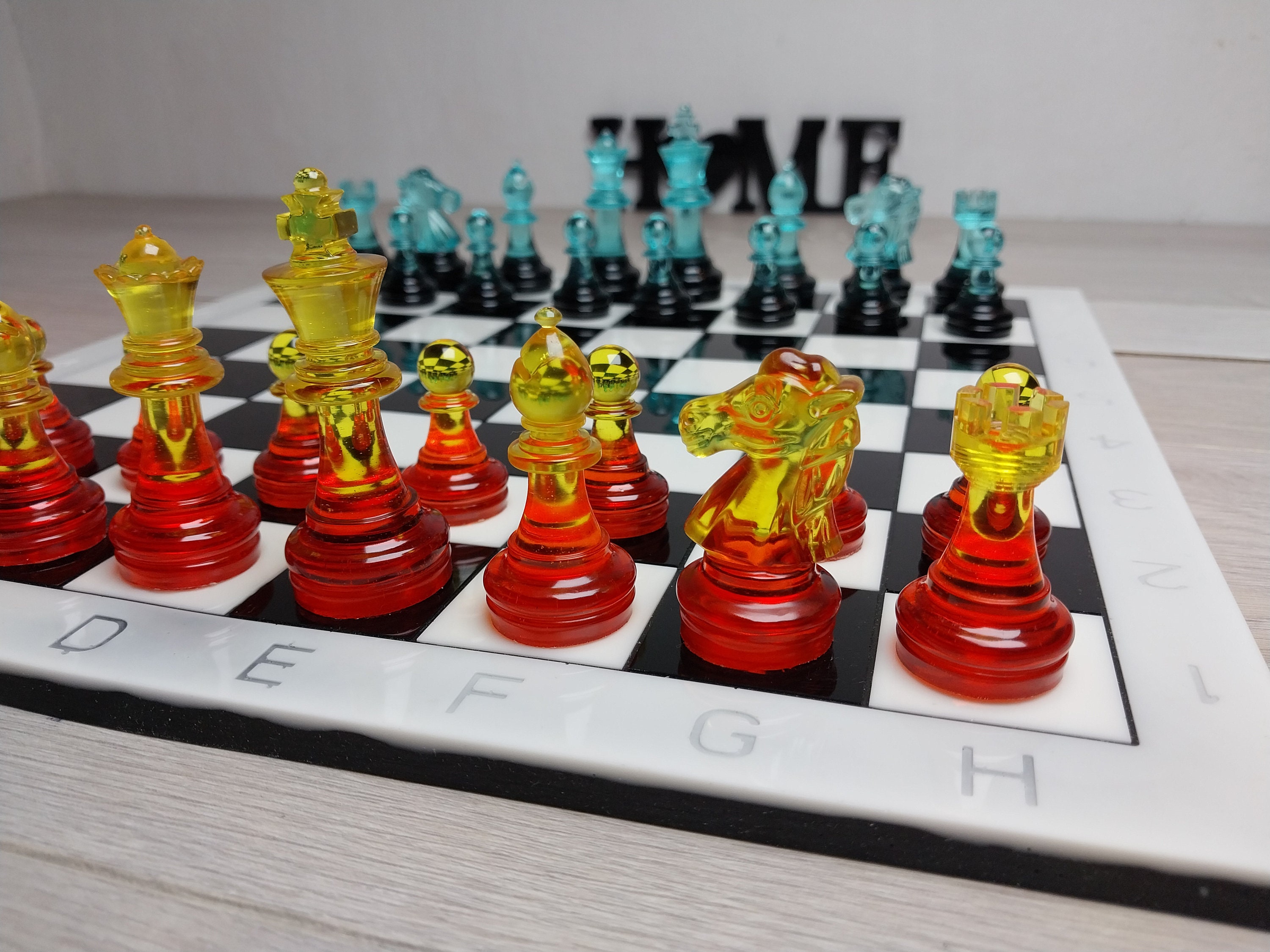 Custom Chess Set With Chessboard | Size of King 7cm (2.75 Inches ...