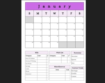 2024 Monthly & Weekly Planner