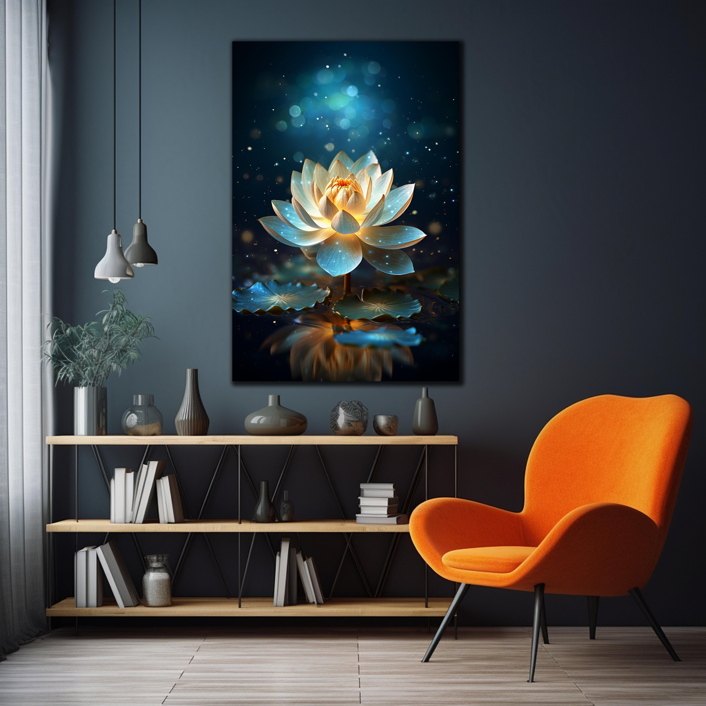Lotus Flower Wall Decor,lotus Flower Art,tempered Glass Wall Art, Glass