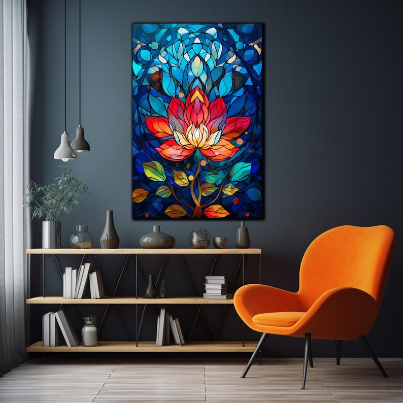 Lotus Flower Wall Decor,lotus Flower Art,tempered Glass Wall Art, Glass Wall Decor,glass