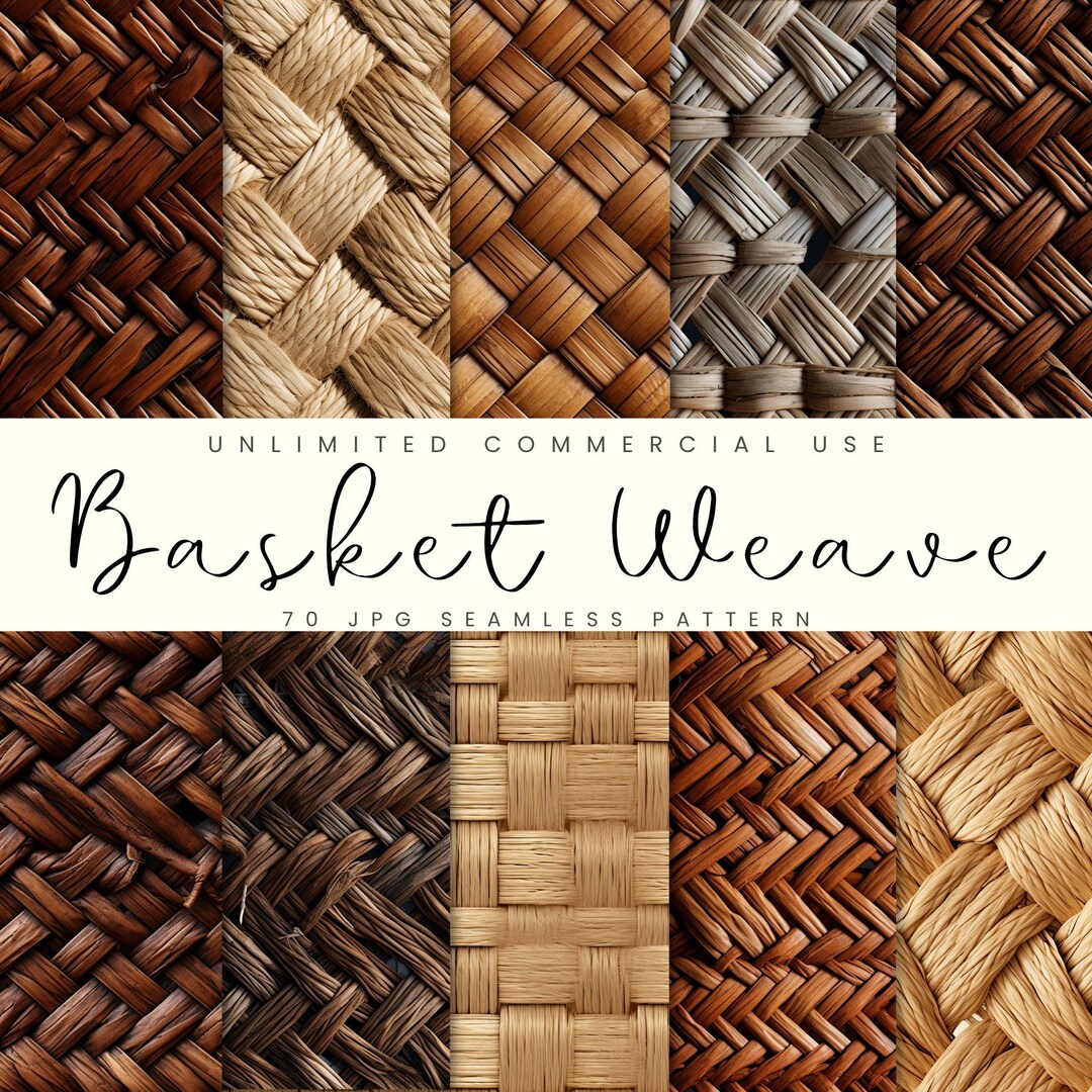 Basket Weave Seamless Pattern, Woven Digital Paper Pack, Basket Texture ...