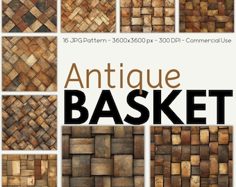 Vintage Digital Paper Pack - Woven Seamless Textures, High Resolution, Commercial Use