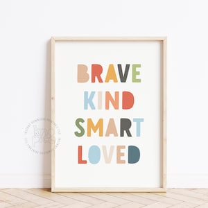 Regenbogen Affirmationen: Motivierendes Poster für die geistige Gesundheit und die positive Gesundheit von Kindern. Interaktiver Affirmations-Quotes-Druck für das Spielzimmer der Kinder