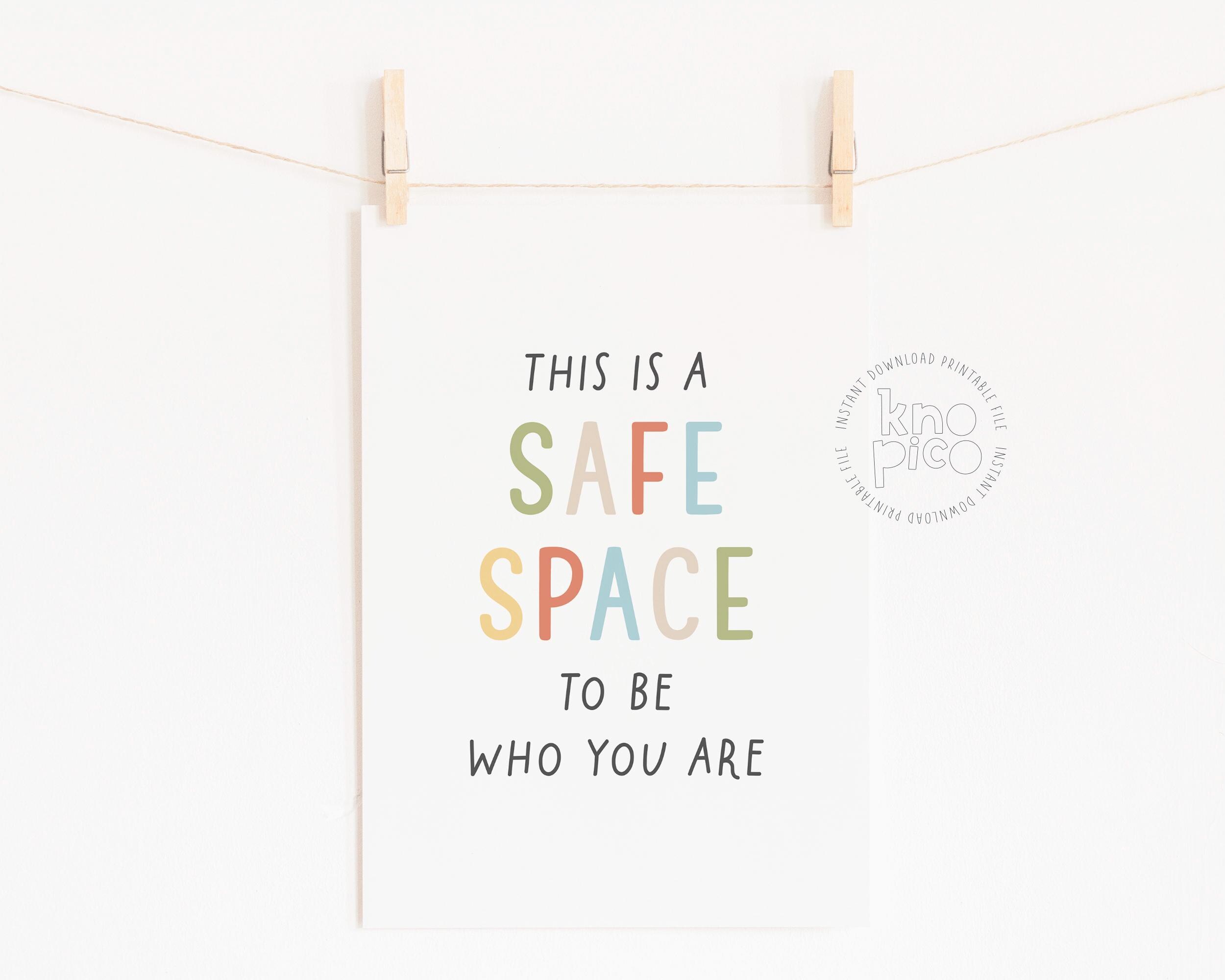Safe Space Therapy Posters | Digital Art for School Psychologists ...