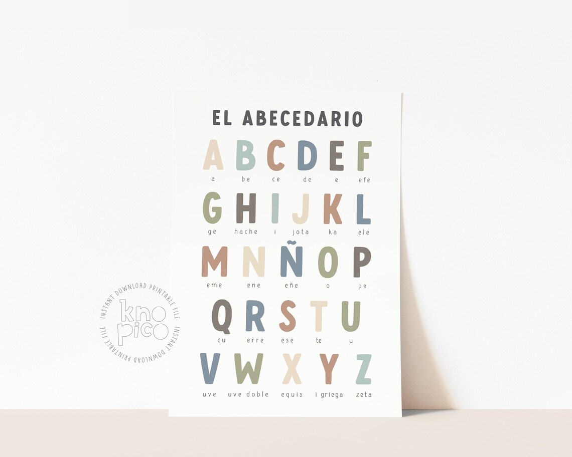 Spanish Alphabet and Numbers Poster Poster Set | Bilingual Printable ...