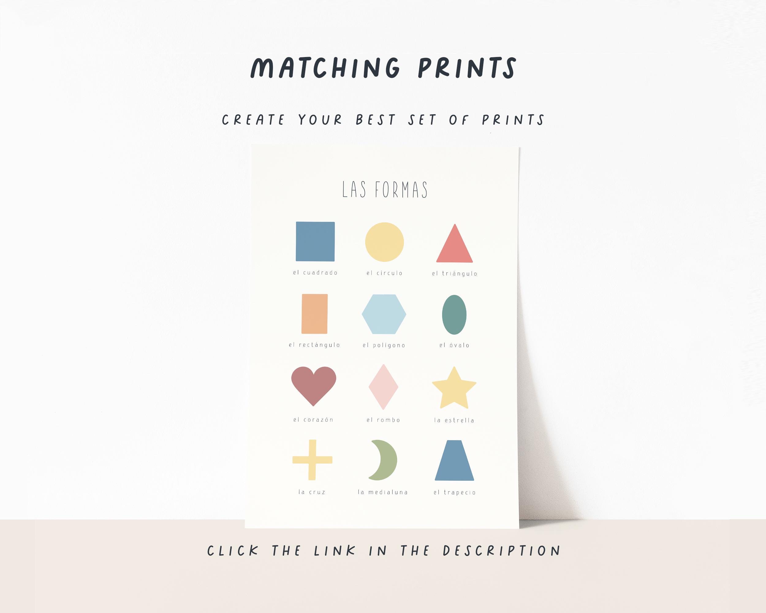 Spanish Educational Posters for Kids With ABC Poster Colors Poster and ...