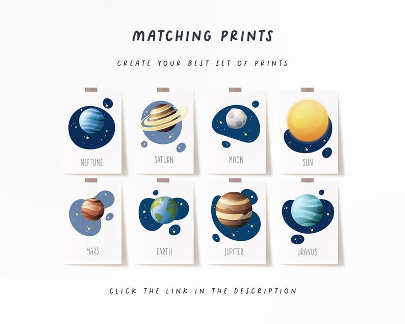 Solar System ABC Poster for Kids | Set of 2 Educational Space Wall Art ...