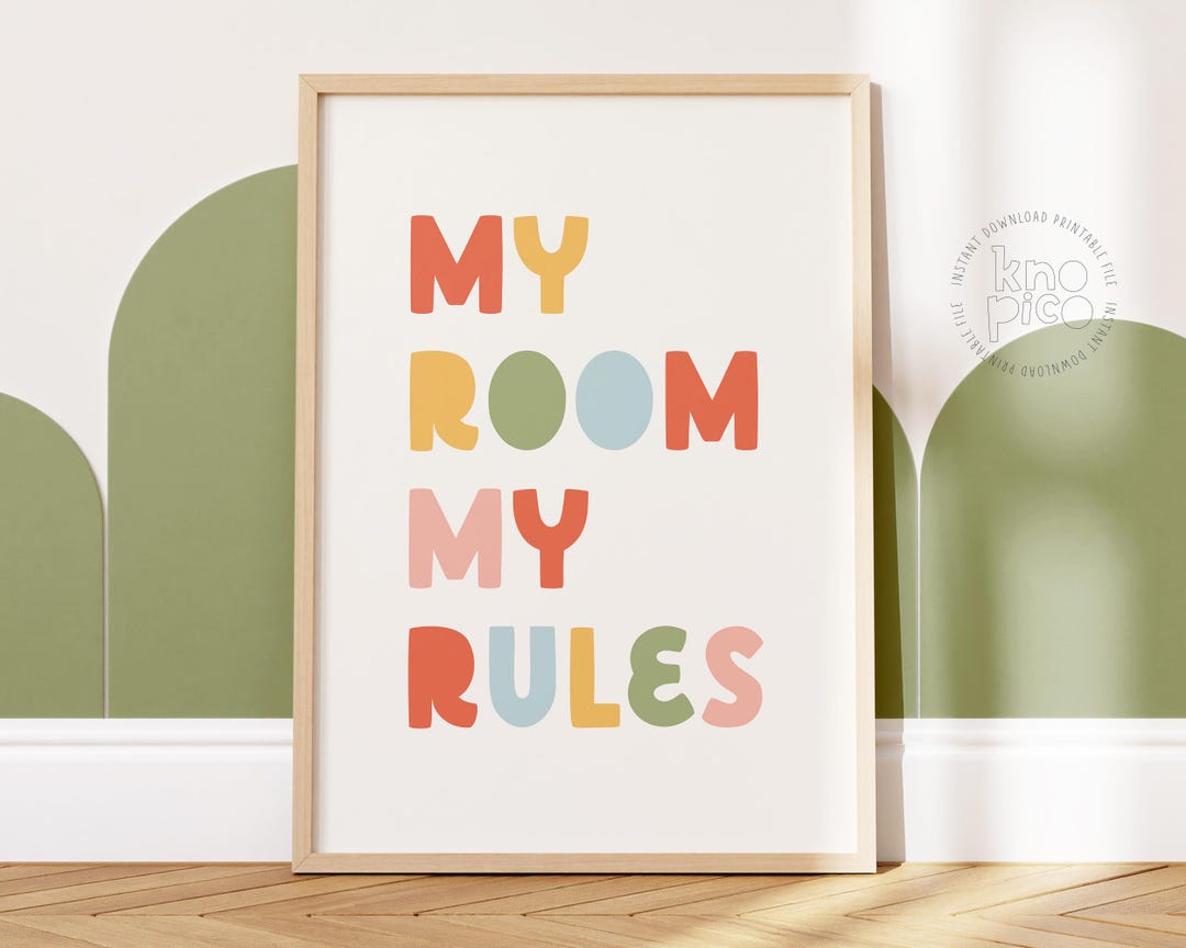 Colorful Printable Poster for Kids Room and Educational Nursery Wall
