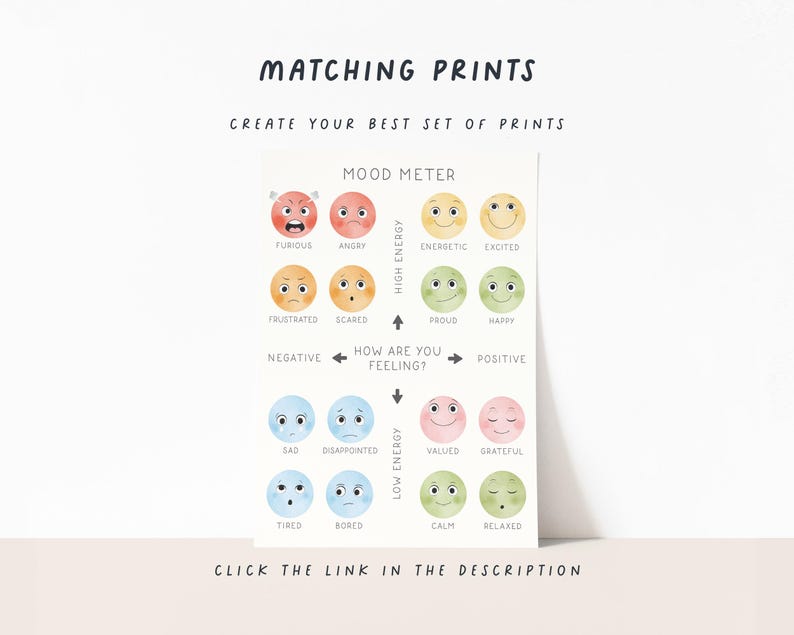 Text Set Emotions Kids Emotions Chart and Feelings Thermometer Set of Two: Emotional ...