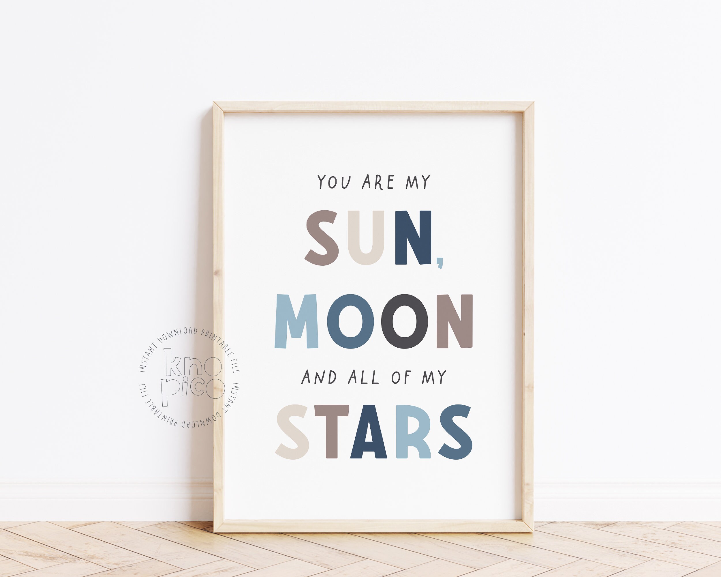 Póster de afirmaciones con temática espacial / Arte mural para habitación infantil en tonos azul pastel / Ideas para decorar dormitorios infantiles o habitaciones infantiles de niños y niñas