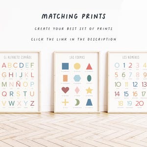 Spanish Alphabet and Numbers Poster Poster Set | Bilingual Printable ...
