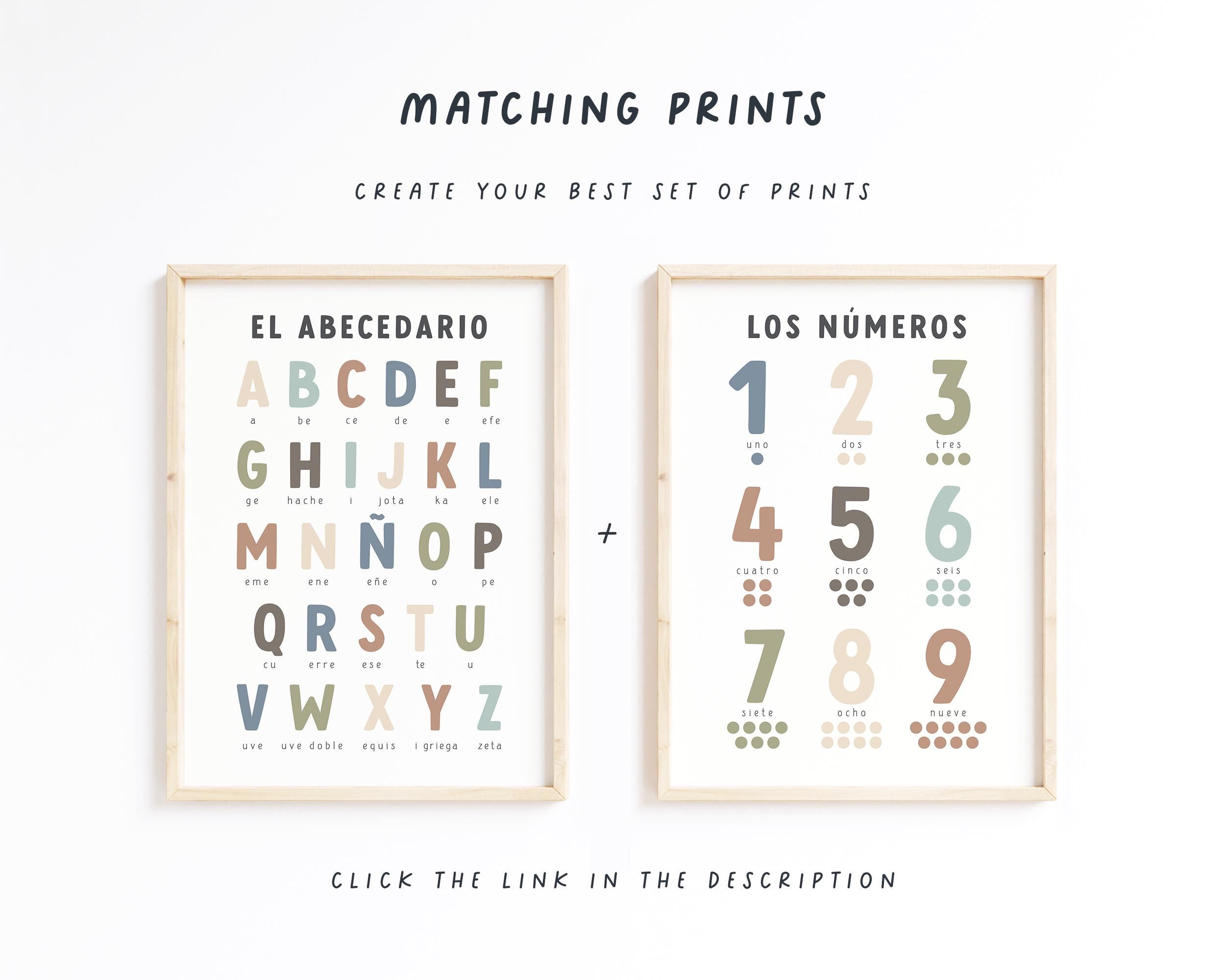 Spanish Numbers Educational Poster for Kids | Bilingual Learning ...