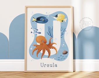 Personalized Baby Name Sign and Custom Nursery Wall Art for Kids Room Decor | Printable Toddler Room Poster for Nursery Wall Hanging Art