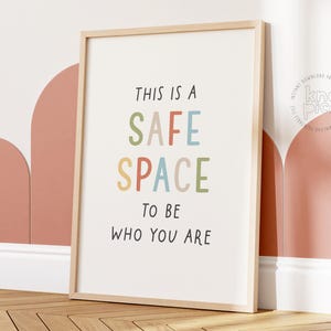 Safe Space Therapy Posters | Digital Art for School Psychologists ...