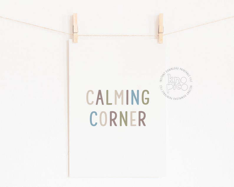 Calming Corner Poster: Learning Emotional Print for Kids | All Feelings ...