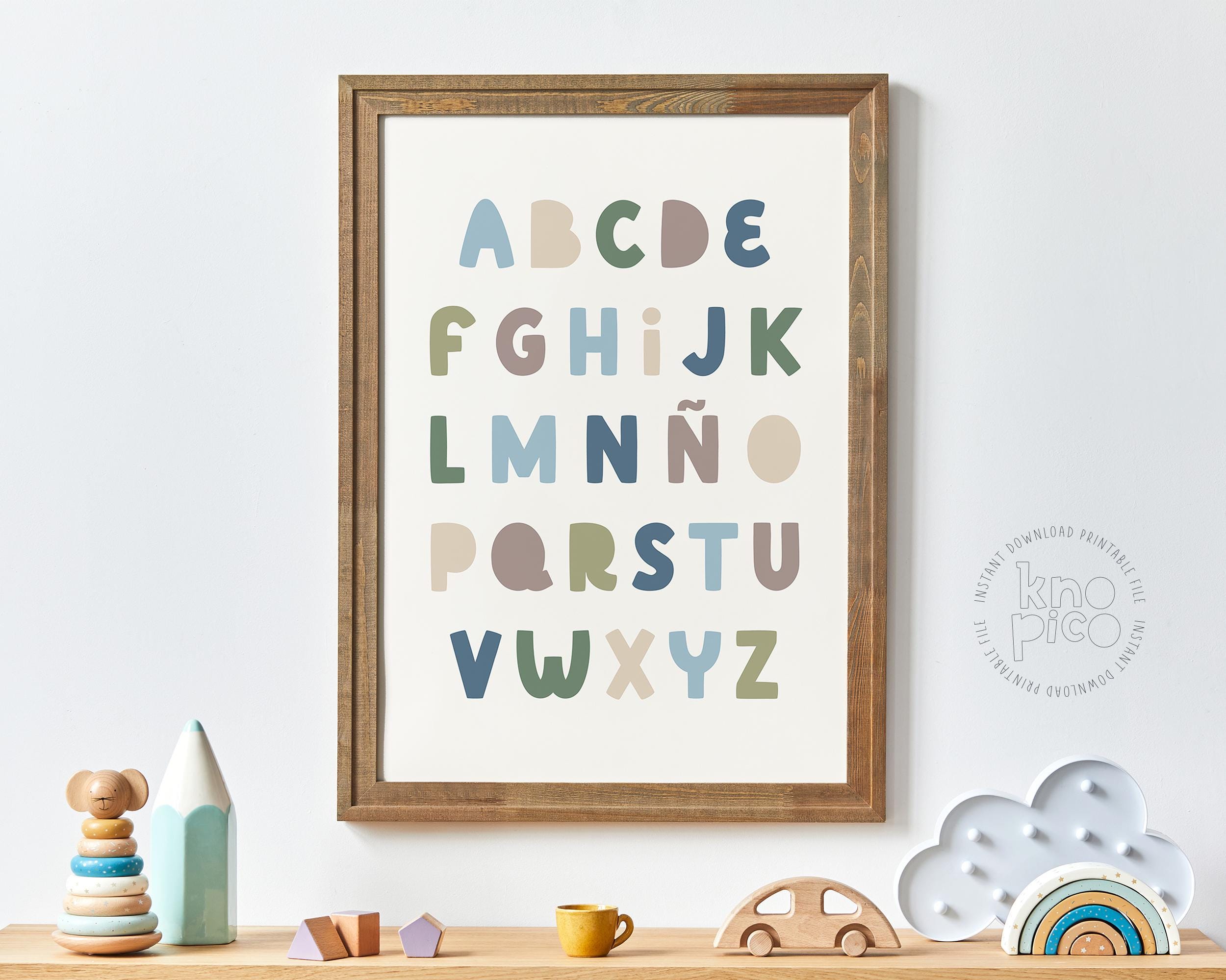 Spanish ABC Poster for Kids and Alphabet Wall Art Decor in Educational ...