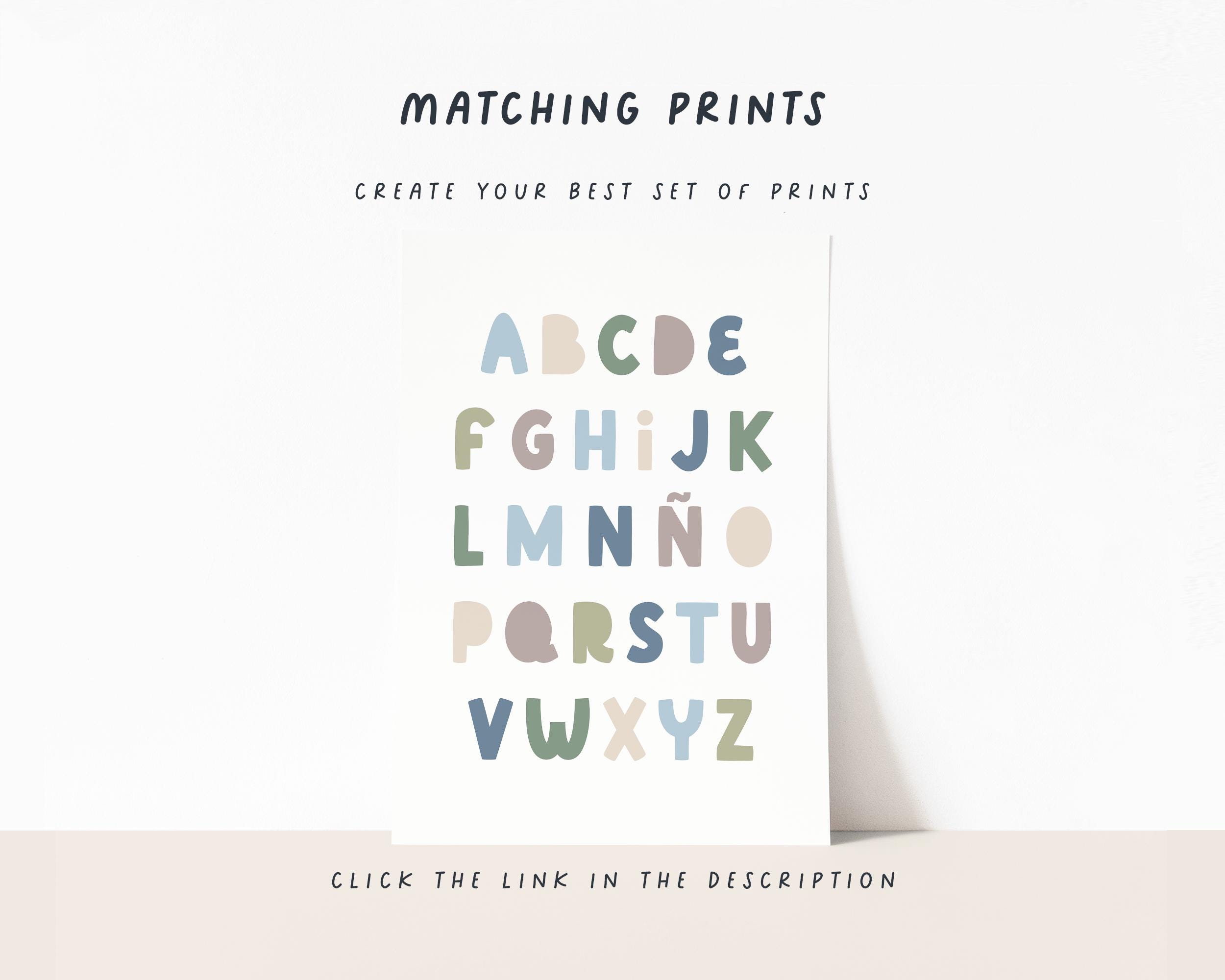 Spanish Educational Posters Set of 2 Kids ABC Print and Numbers ...