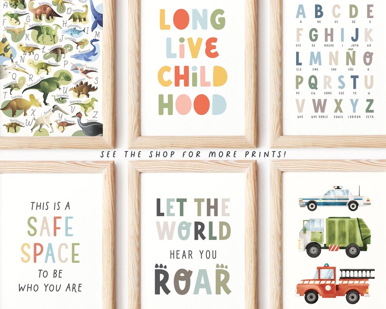 Solar System ABC Poster for Kids | Set of 2 Educational Space Wall Art ...