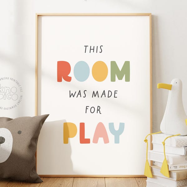 Colorful Printable Poster for Kids Room Wall Art Nursery Prints