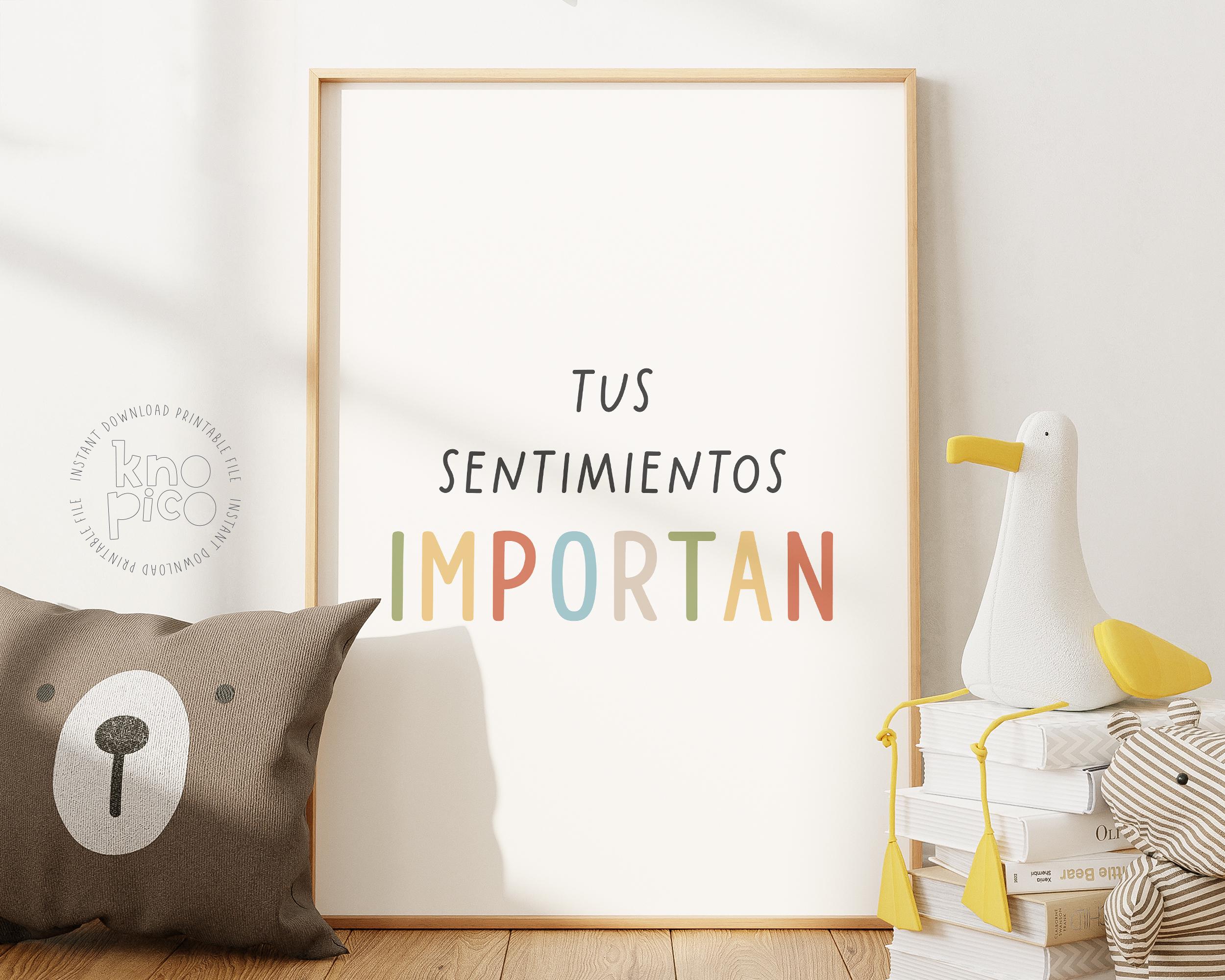 Educational Spanish Feelings Poster for Kids | Your Feelings Matter - Emotional Learning and Emotional Regulation for School Counselor Decor