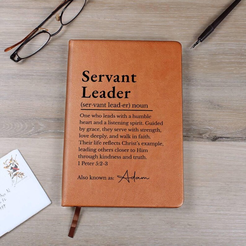 Diario de oración de cuero personalizado para líderes servidores imagen 11