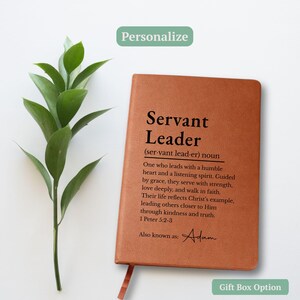 Diario de oración de cuero personalizado para líderes servidores imagen 13
