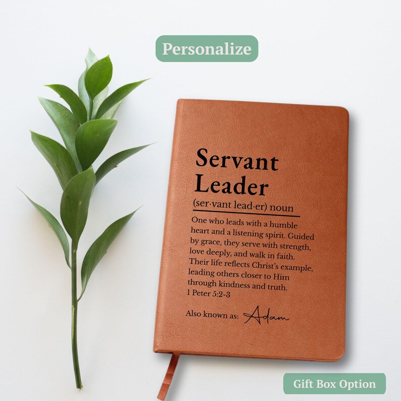 Diario de oración de cuero personalizado para líderes servidores imagen 13
