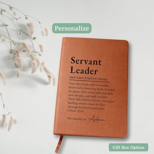 Diario de oración de cuero personalizado para líderes servidores imagen 14