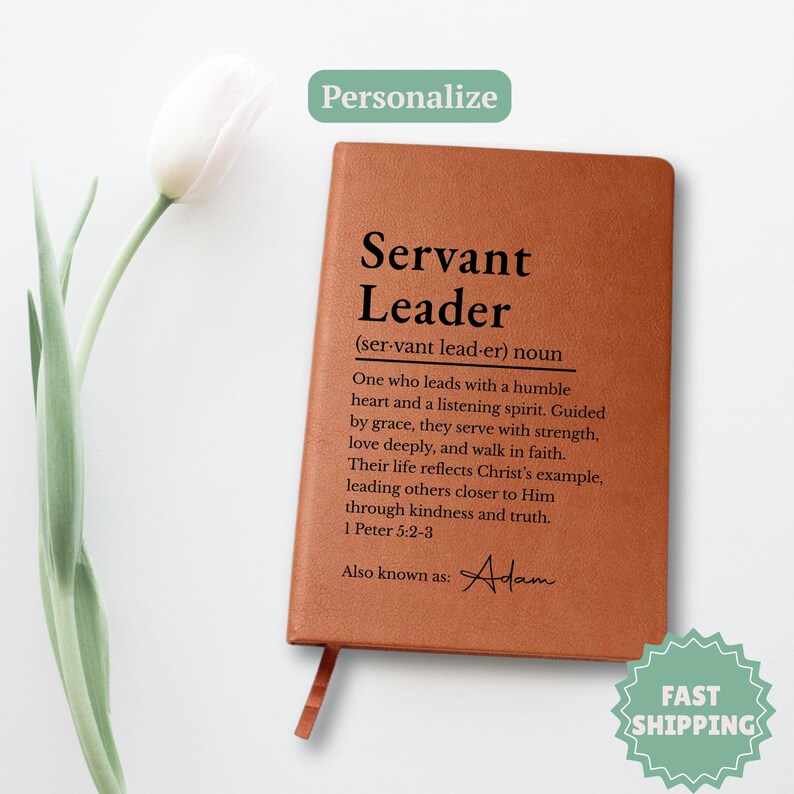 Diario de oración de cuero personalizado para líderes servidores imagen 12