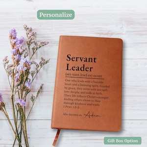 Diario de oración de cuero personalizado para líderes servidores imagen 17